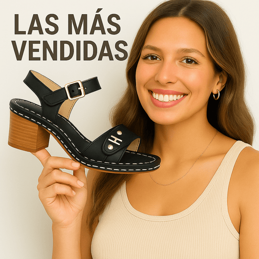 Sandalias Elegance con Tacón Ancho - MODENZA 50%OFF