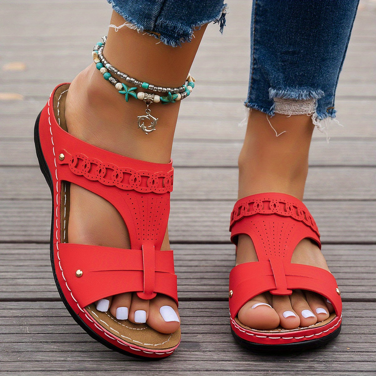 Sandale Costa à semelle compensé confort