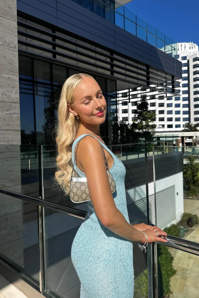 Tossy Sequin Sheer Maxi Dress