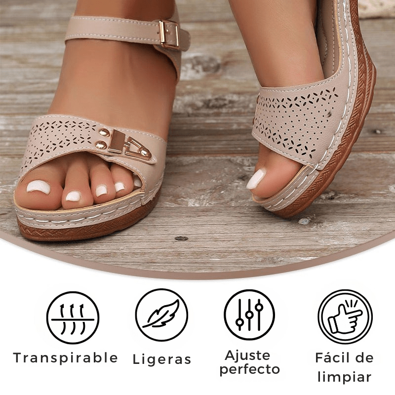 Sandalias Elegance con Tacón Ancho - MODENZA 50%OFF